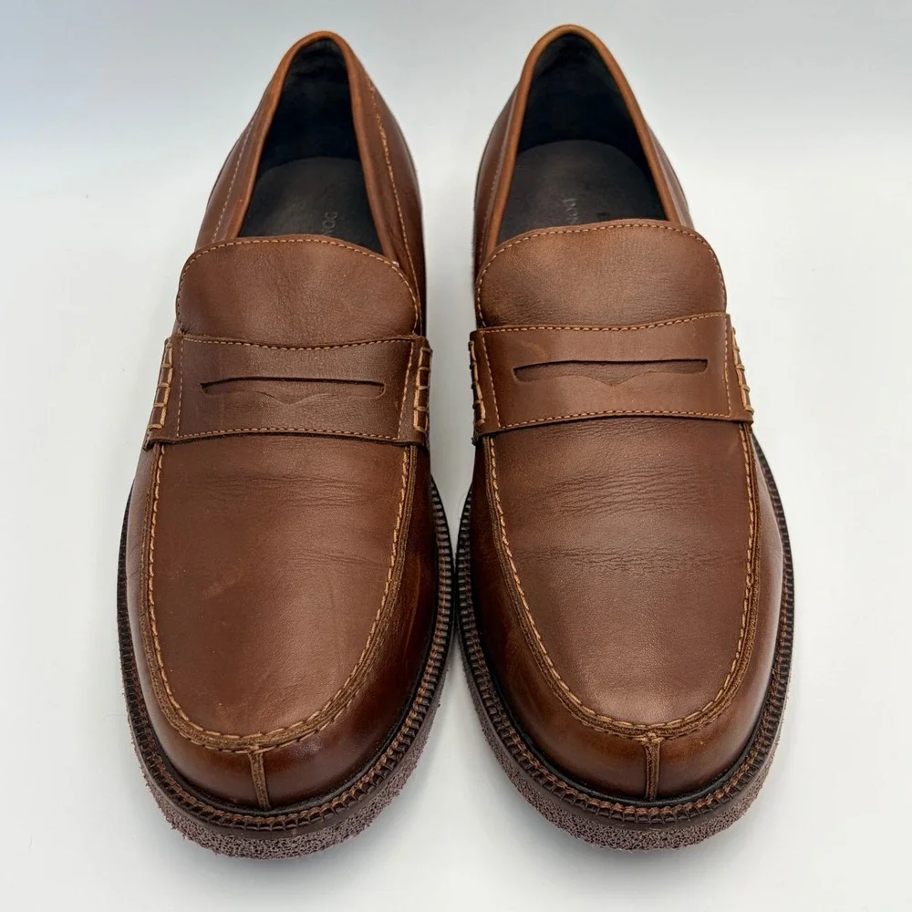 Donald Pliner Landry Mens Brown Leather Penny Loafers‎ Size 11M